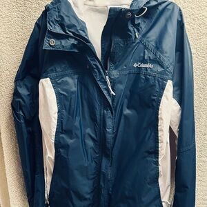 Columbia Mesh Jacket Navy Blue with White Trim